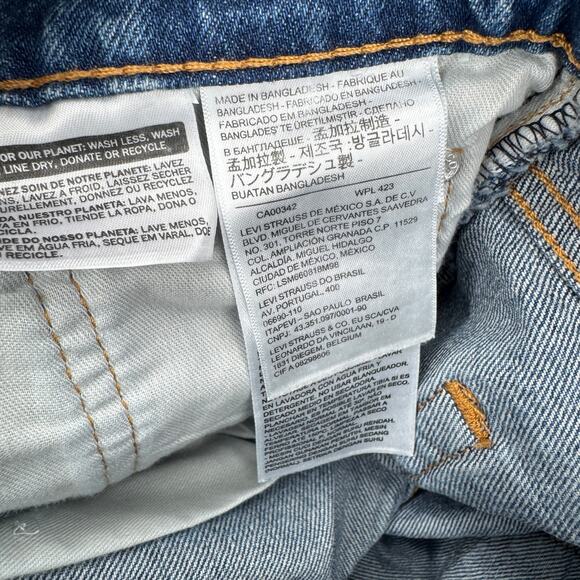 Levi's 511 Jean Shorts Mens 31 (32x11 ACTUAL) Distressed Slim Cut Off Blue Denim - Picture 5 of 8